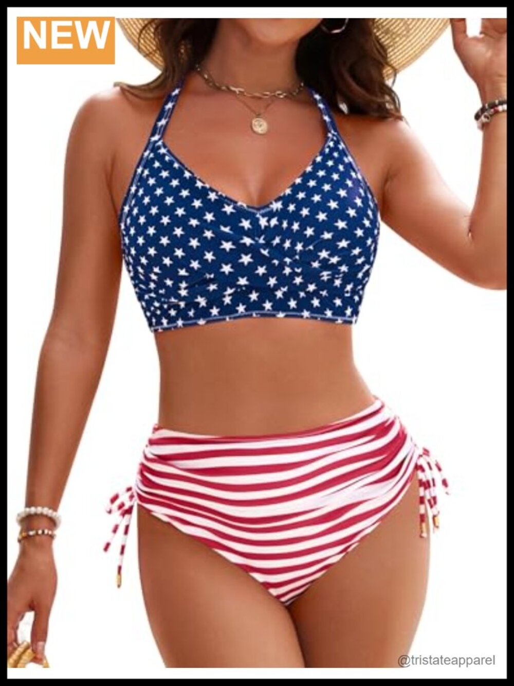 Womens High Waisted Bikini Set Tummy Control Swimwear